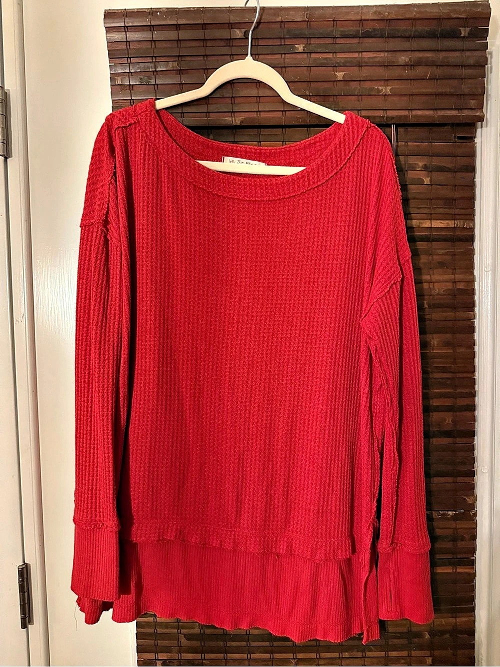 Free People North Shore Thermal Tunic Red Thermal Tunic Size Medium, guc
